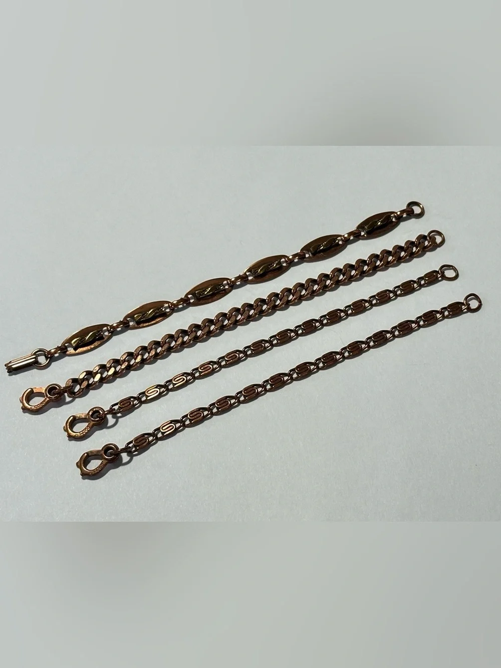 Vintage Copper Bracelet Set Southwestern Boho Braided Metal Cowboy Cowgirl